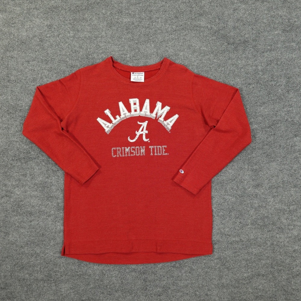 Alabama Crimson Tide Shirt Mens Small Red NCAA Football Long Sleeve Thermal‎